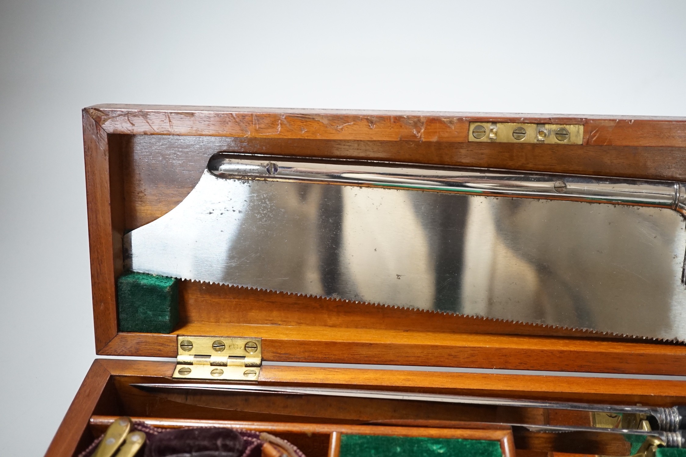 An S. Maw, Son & Thompson of Aldersgate mahogany-cased field surgeon’s amputation kit